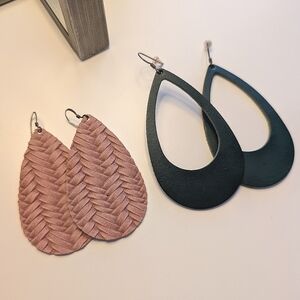 N&S Leather Earrings